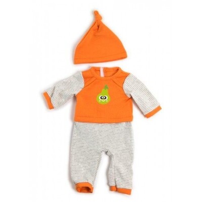 Miniland Winter Striped Orange Pyjamas 40cm Doll Clothes