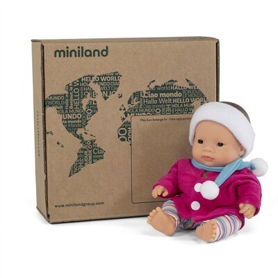 Miniland Doll 21cm Asian Girl and Outfit Boxed Set 31146