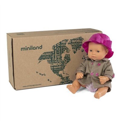 Miniland Doll 32cm Caucasian Girl and Outfit Boxed Set 31032