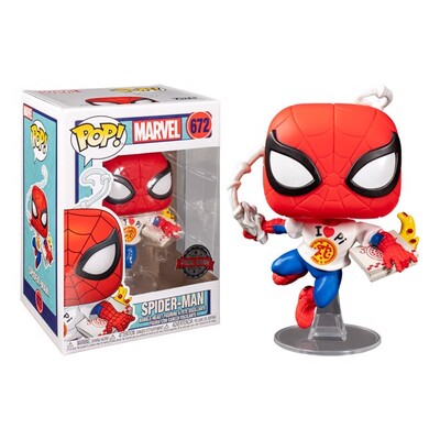 Funko Pop Marvel Spider-Man With Pi Shirt #672 Vinyl Figure