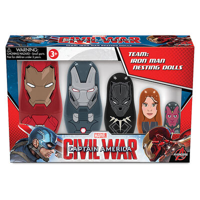 Marvel Team Iron Man Civil War Nesting Dolls (5-Cup Set)