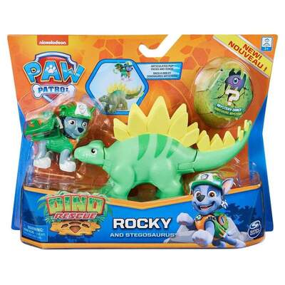 Paw Patrol Dino Rescue Rocky and Stegosaurus Figure Set