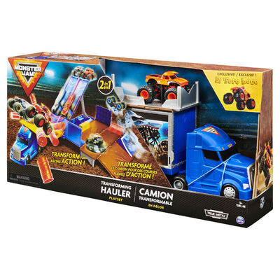 Monster Jam 1:64 Transforming Hauler Playset
