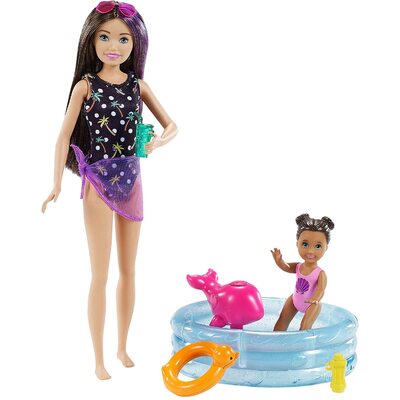 Barbie Skippers Babysitters Inc Doll Playset - Outdoor Kiddie pool
