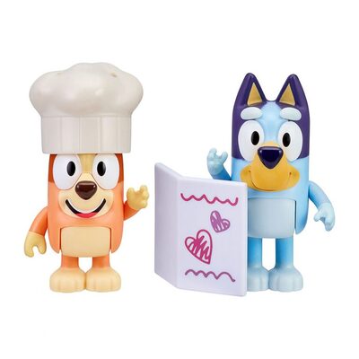 Bluey 2 Pack Figurines Season 4   Fancy Restaurant