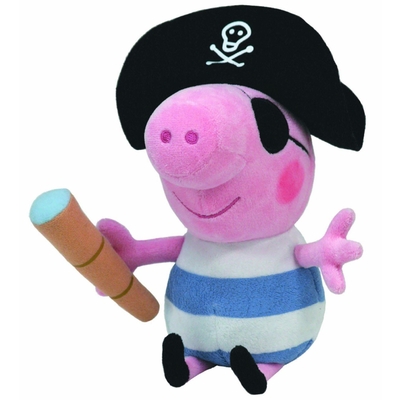 TY Beanie Baby 6" - Pirate George - Peppa Pig plush