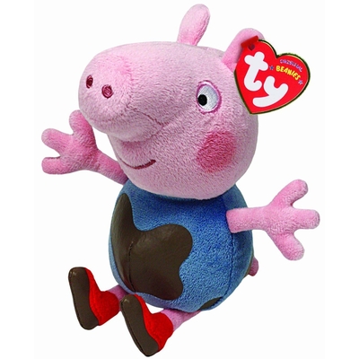 TY Beanie Baby 6" - George Muddy - Peppa Pig Plush