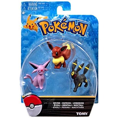  Tomy Pokemon Eevee Eeveelutions 3 Pcs. Figure Set Eevee, Espeon & Umbreon 