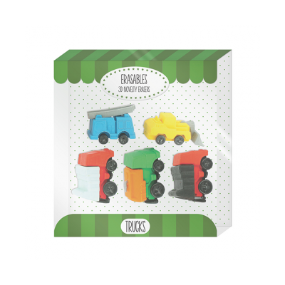 Erasables 3d Eraser set Trucks