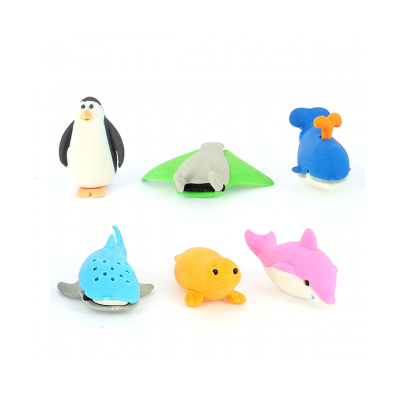 Erasables 3d Eraser set Ocean Creatures