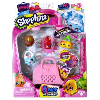 Shopkins S4 Season 4 - 5 pack (petkins) - Assorted