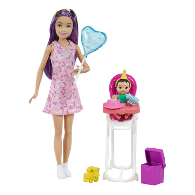 Barbie Skipper Babysitters Inc. Doll Birthday Party Feeding Playset Brunette