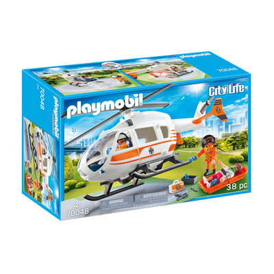 Playmobil City Life Rescue Helicopter 38pc 70048