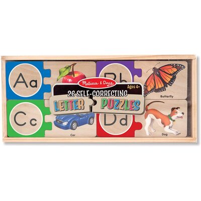 Melissa & Doug Self-Correcting Wooden Alphabet Puzzles