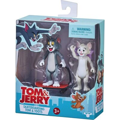 Tom & Jerry Figure 2 Pack Skateboarding Tom & Toots Figure