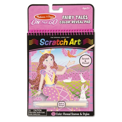 Melissa & Doug On the Go Activity Book Scratch Art Fairy Tale Colour-Reveal Pad