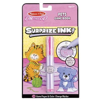 Melissa & Doug On the Go Activity Book Surprize Ink! Pets Game Book