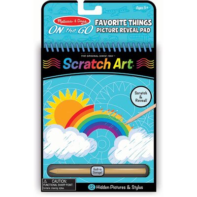 Melissa & Doug On the Go Scratch Art Favorite Things Picture Reveal Pad