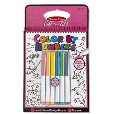 Melissa & Doug On the Go Activity Book Color by Numbers Coloring Pad (Pink)
