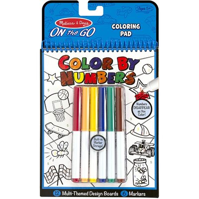 Melissa & Doug On the Go Activity Book Color by Numbers Coloring Pad (Blue)