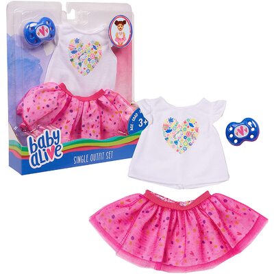 Baby Alive Single Outfit Set (Pink/White Heart)