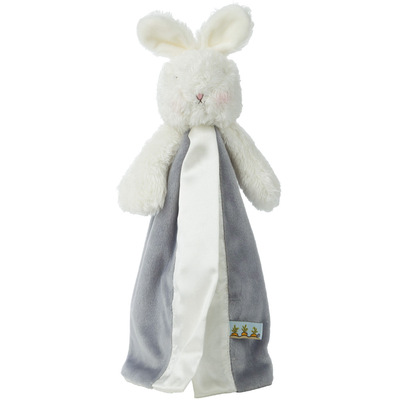 Bunnies By The Bay Bloom Bunny Bye Bye Buddy Blanket Comforter Grey (Small)