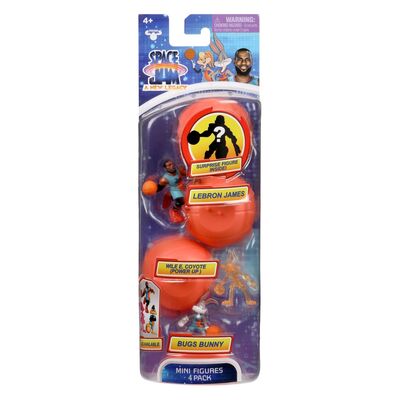 Space Jam A New Legacy Season 1 Mini Figure 4 Pack (Lebron, Wile E.Coyote, Bugs Bunny)