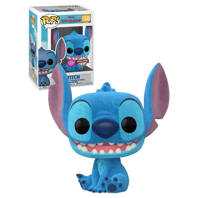 Funko Pop Disney Lilo & Stitch FLOCKED Seated Stitch #1045 Vinyl Figure