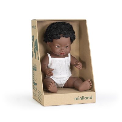 Miniland Educational Baby Doll African Down Syndrome Boy 38 cm