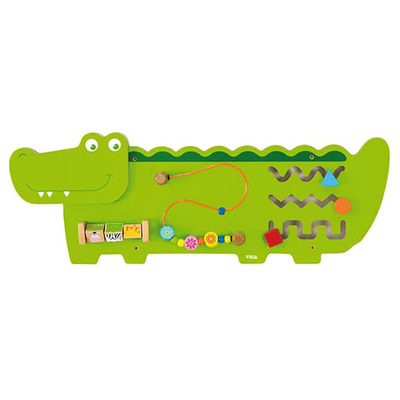 Viga Wooden Crocodile Wall Game 91cm x 32cm Educational, Motor skills, Activities Toy