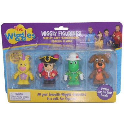 The Wiggles Wiggly Figurines Shirley, Capt Feathersword, Dorothy & Wags 4-Pack