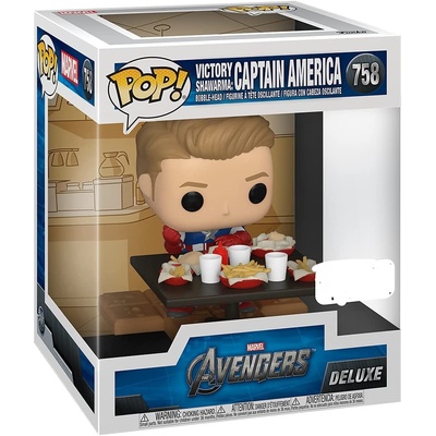 Funko Pop Marvel Avengers Assemble: Victory Shawarma: Captain America Deluxe #758 Vinyl Figure