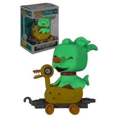 Funko POP Trains Nightmare Before Christmas Zero In Duck Car Glow #10 Vinyl Figure