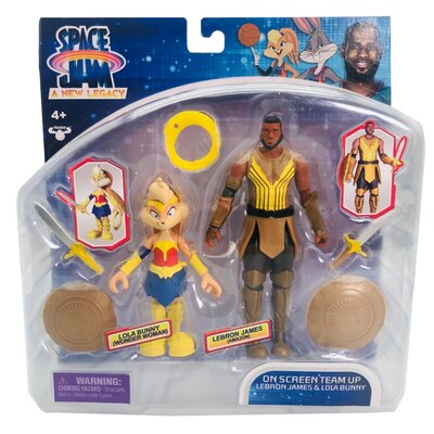 Space Jam New Legacy Buddy Figure 2 Pack On Screen Team Up Lebron James & Lola Bunny