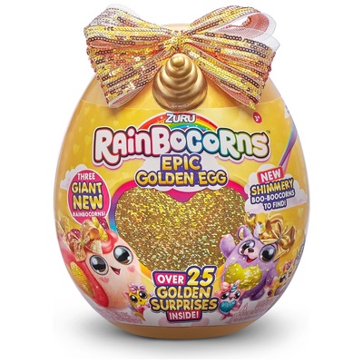 Rainbocorns Epic Giant Golden Egg with over 25 Golden Surprises 