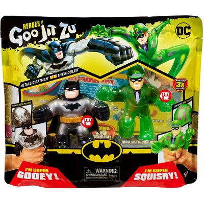 Heroes of Goo Jit Zu DC Versus Pack - Metallic Batman vs The Riddler