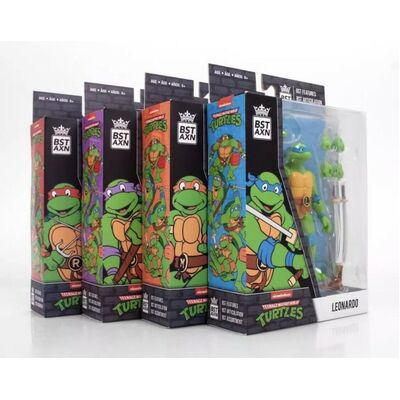 BST AXN Teenage Mutant Ninja Turtles Set of 4 Action Figures (Donatello, Raphael, Leonardo and Michelangelo)