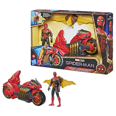 Marvel Spider Man 6-Inch Jet Web Cycle Vehicle and Action Figure