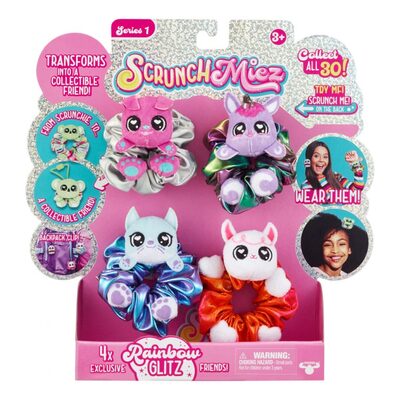 Scrunchmiez 4 Pack Rainbow Glitz Friends