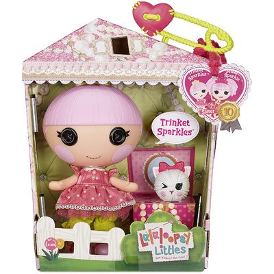 Lalaloopsy Littles Doll Trinket Sparkles with Pet Yarn Ball Kitten, 7" Princess doll