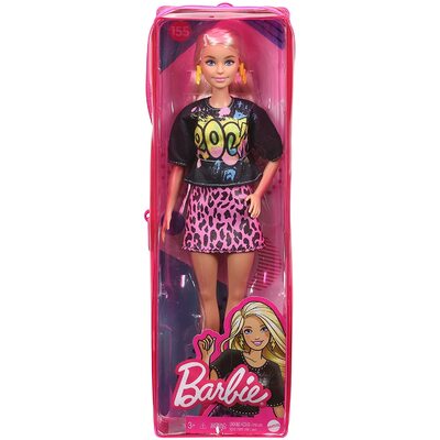 Barbie Fashionistas Doll #155 with Long Blonde Hair Wearing ?Rock? Graphic T-Shirt