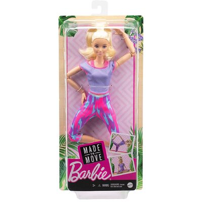 Barbie Made to Move Doll Blonde Athleisure-wear GXF04 Yoga