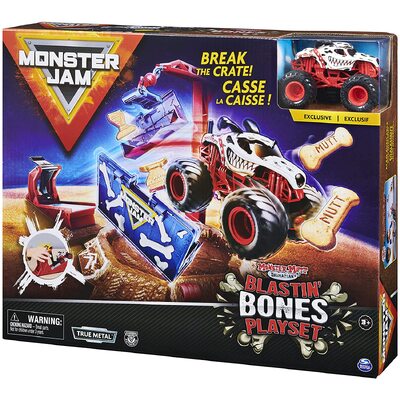 Monster Jam Monster Mutt Dalmatian Blastin? Bones Playset 