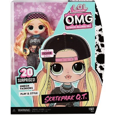 LOL Surprise OMG Skatepark Q.T. Fashion Doll with 20 Surprises