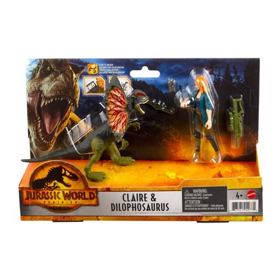 Jurassic World Dominion Claire & Dilophosaurus Dinosaur Figure Pack