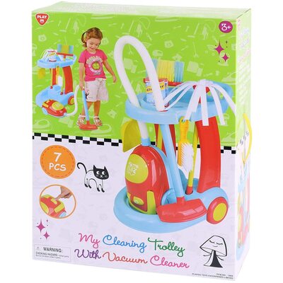 PlayGo My Cleaning Trolley with Power Vacuum Cleaner Role play Toy 