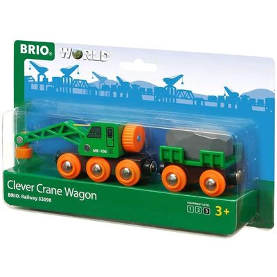 Brio World Clever Crane Wagon 4pc 33698