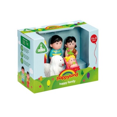 Early Learning Centre Happyland Happy Family Figures With white dog
