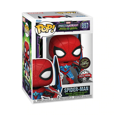 Funko Pop Marvel Mech Strike: Monster Hunters Spider-Man (Chase) #997 Vinyl Figure