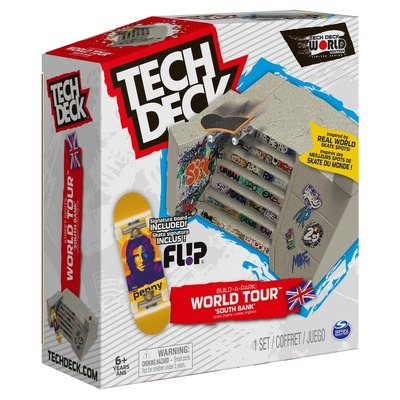 Tech Deck Street Spots Build a Park World Tour - South Bank with Flip Board